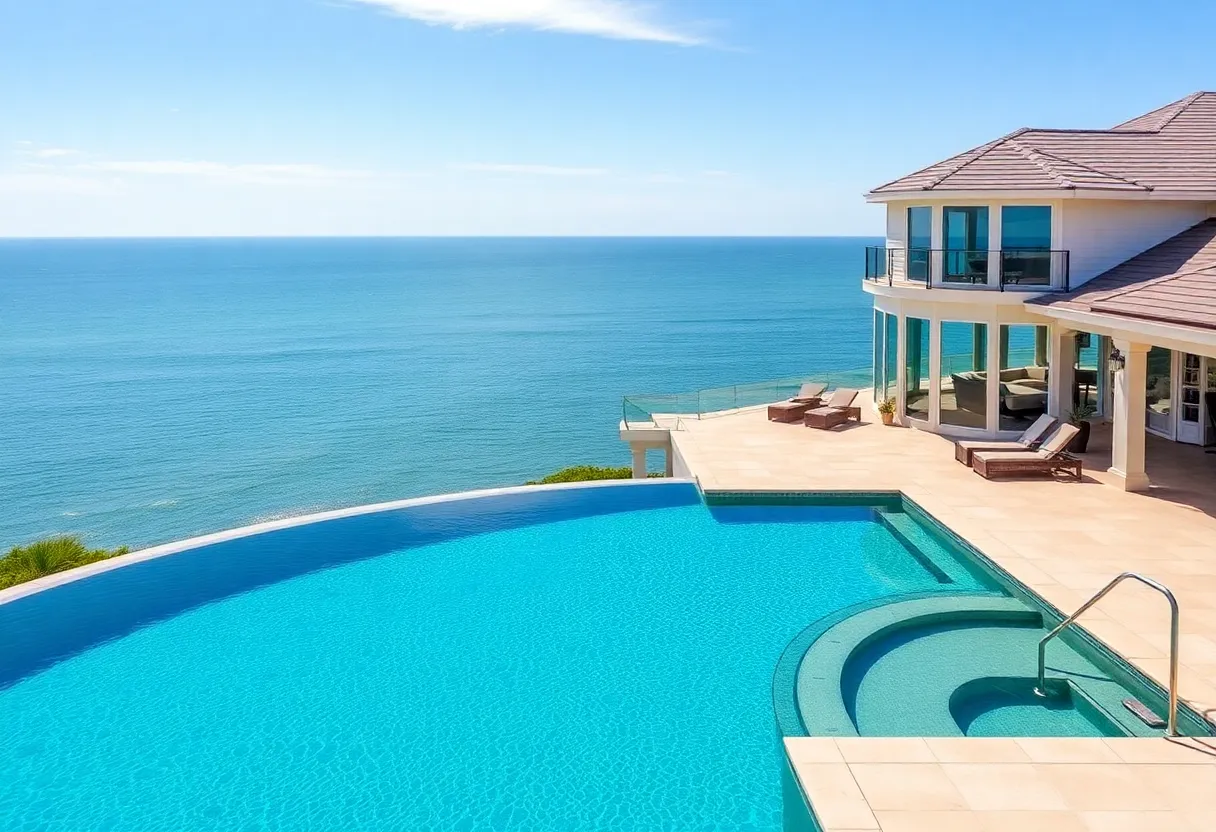 Luxurious oceanfront home with infinity pool on Hilton Head Island