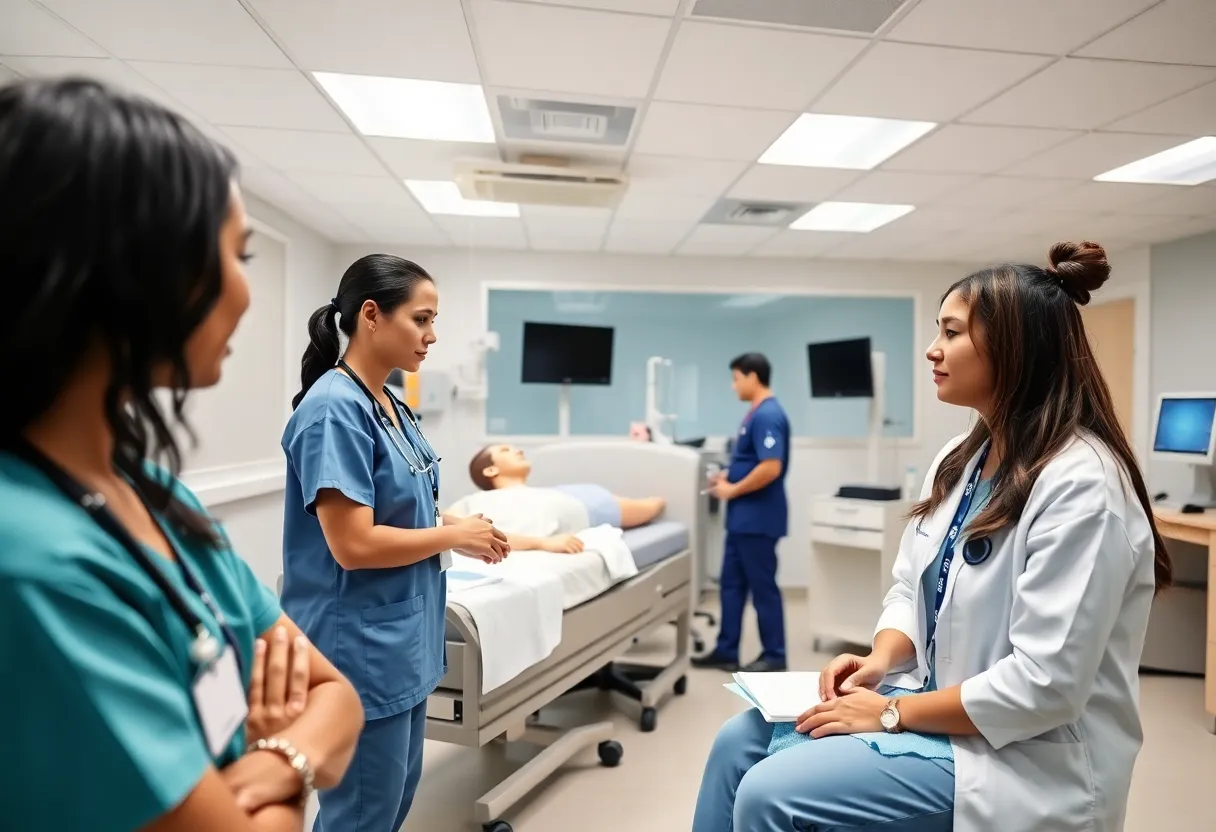Nursing students practice skills in simulation labs at Beaufort Memorial PATH Career Development Center