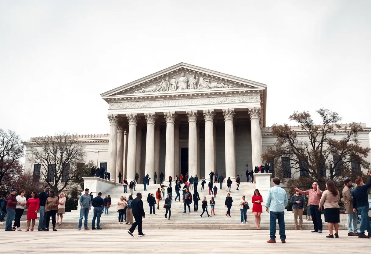 Supreme Court building symbolizing immigration and racial profiling changes.