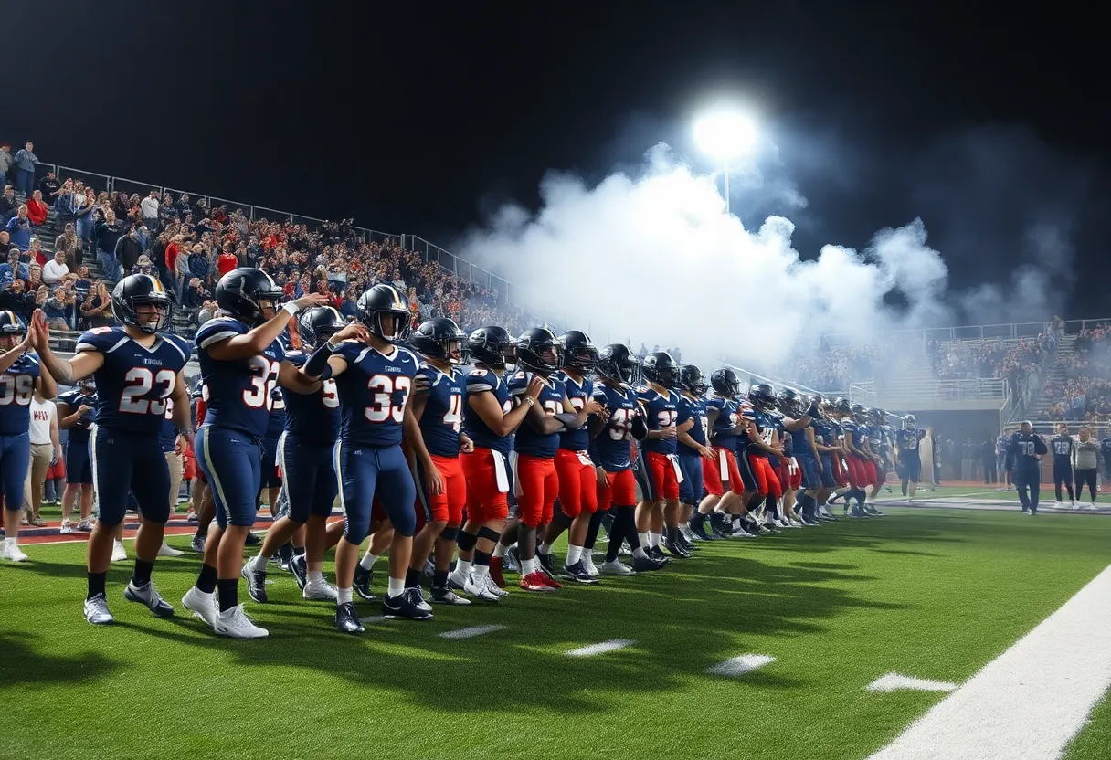 Beaufort Eagles football team celebrating their win on the field