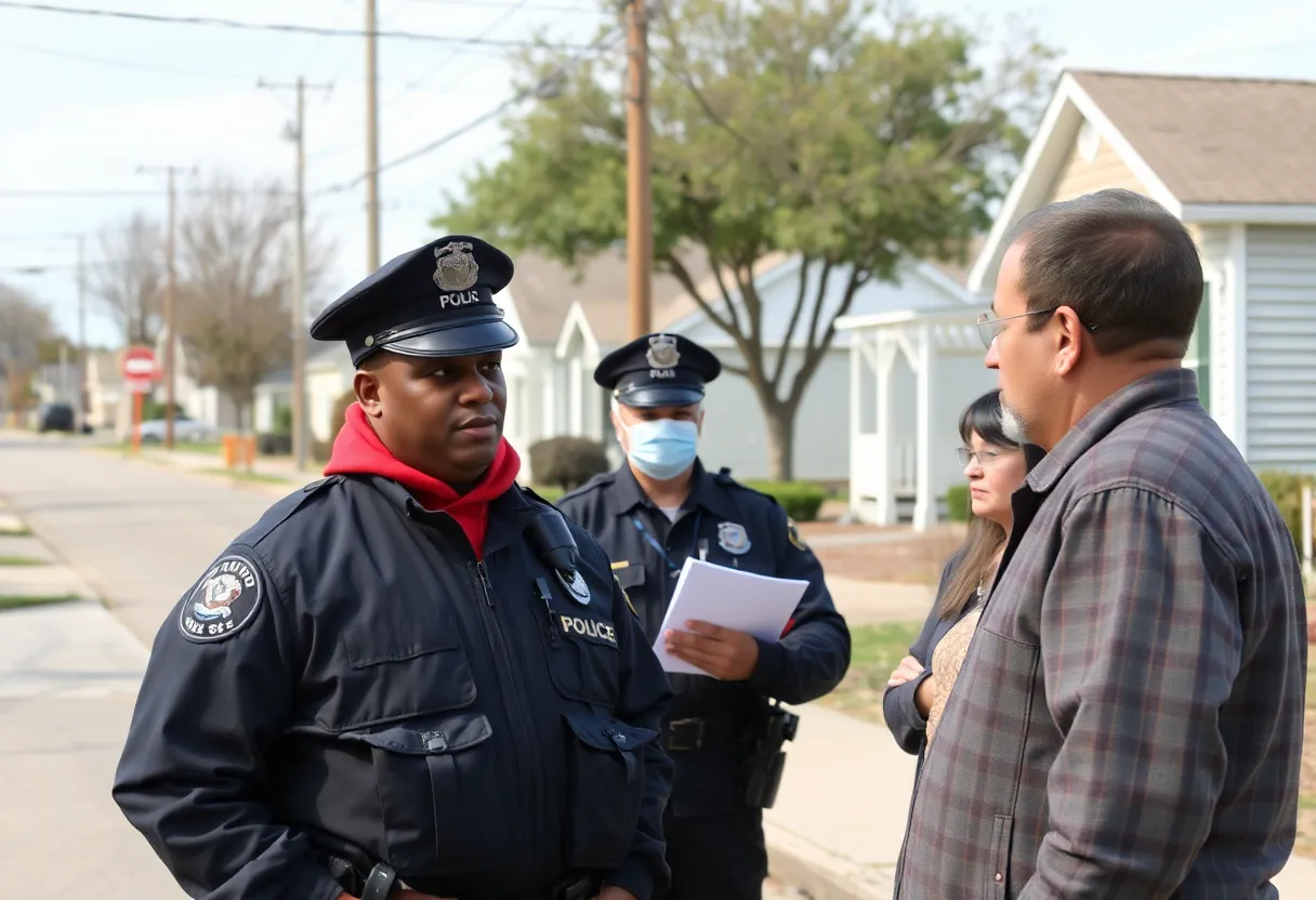 Neighborhood discussion scene in Hilton Head regarding law enforcement accountability