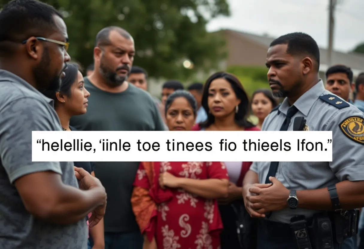 Community members gather in outrage over an incident involving a sheriff's deputy.