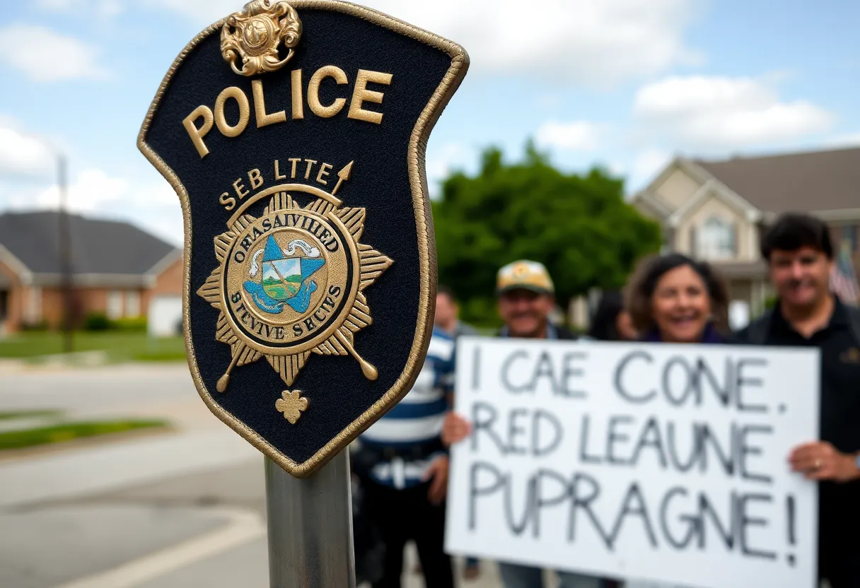 Community members rallying in response to a police incident in Hilton Head Island.