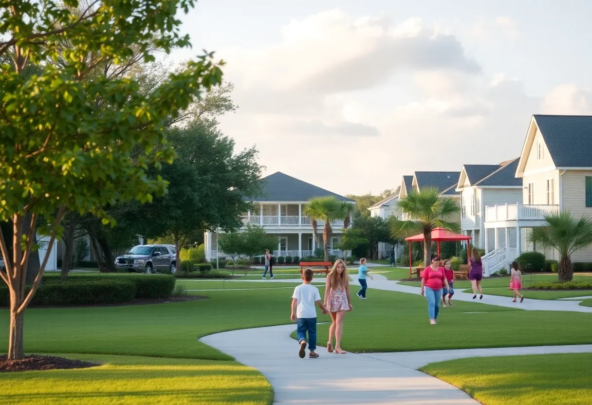 Families enjoying a park in Hilton Head, SC