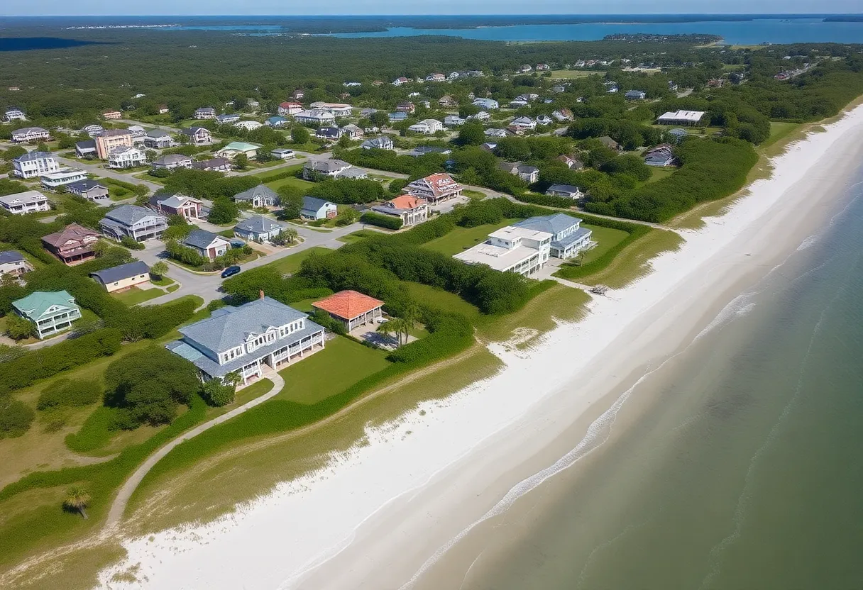 Residential area of Hilton Head Island with beach access