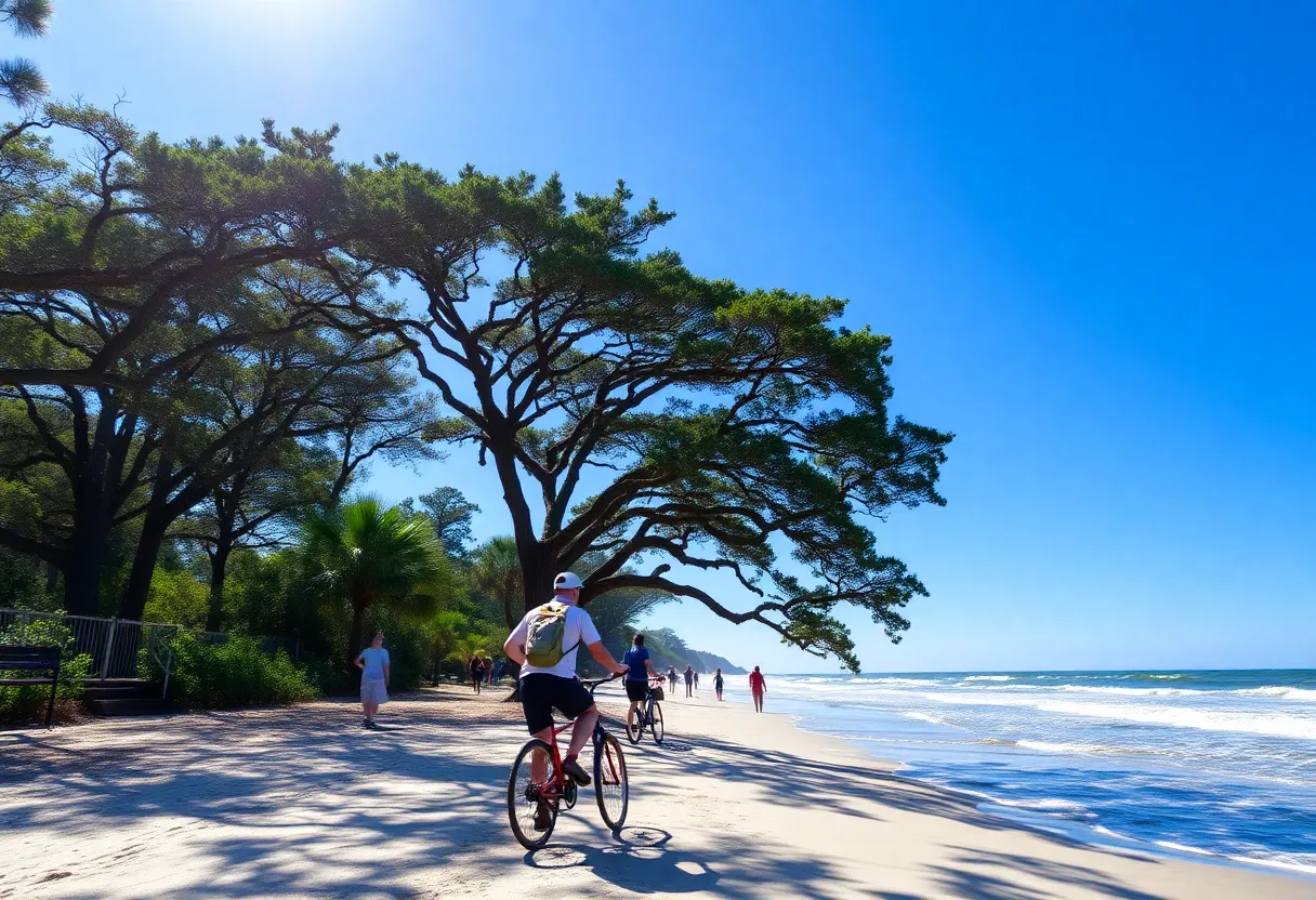 Outdoor activities on Hilton Head Island during October with clear skies