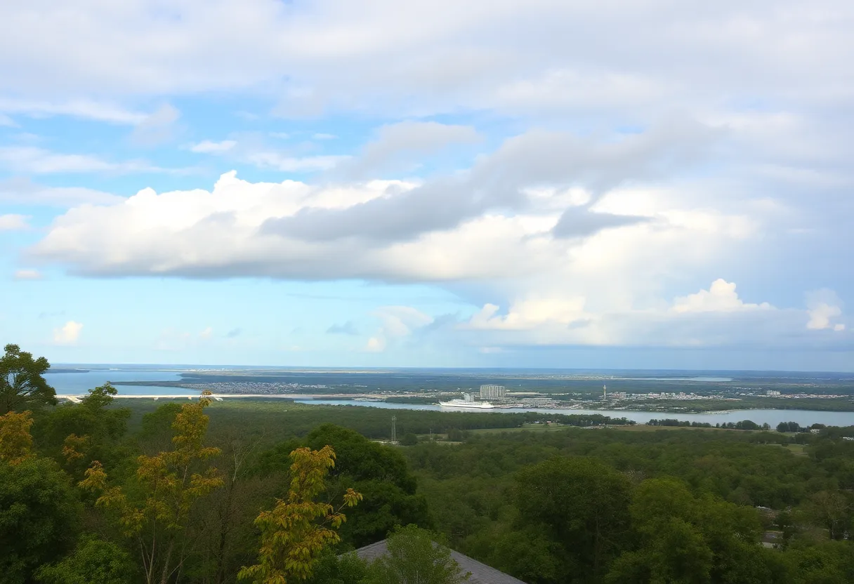 Scenic view of Hilton Head Island on a partly cloudy day.