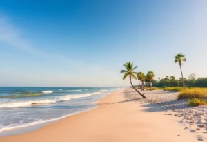 Stunning beach view of Hilton Head Island under clear skies