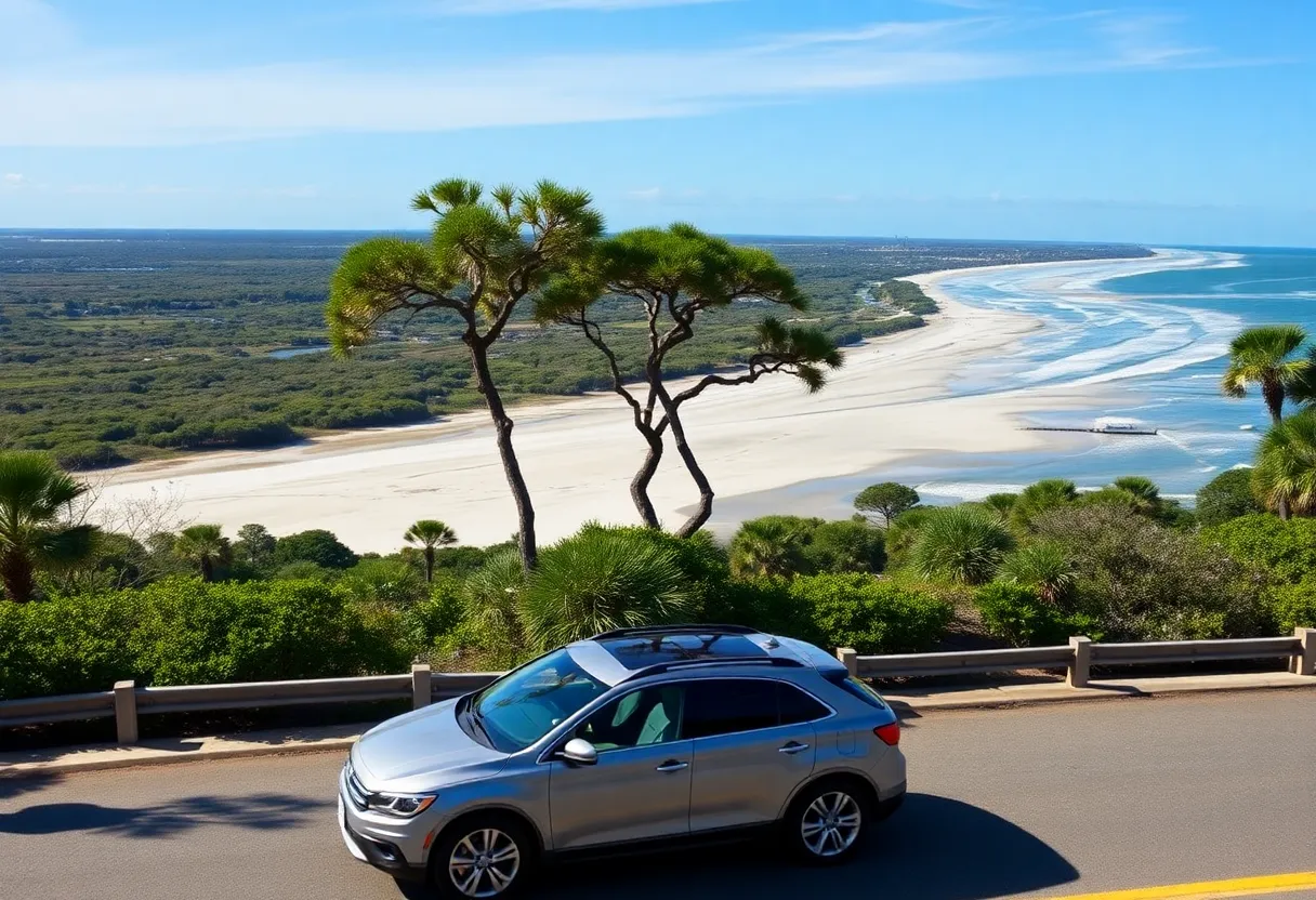 Scenic view of Hilton Head Island with subtle automotive elements