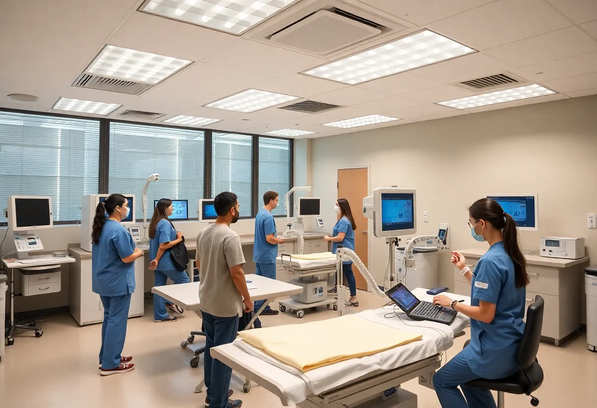Students in a nursing classroom at USC Beaufort