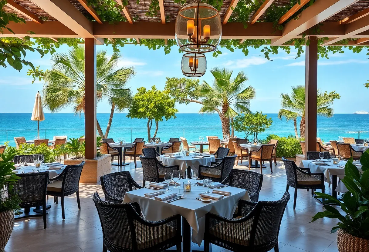 Outdoor dining area at Sonesta Resort Hilton Head Island