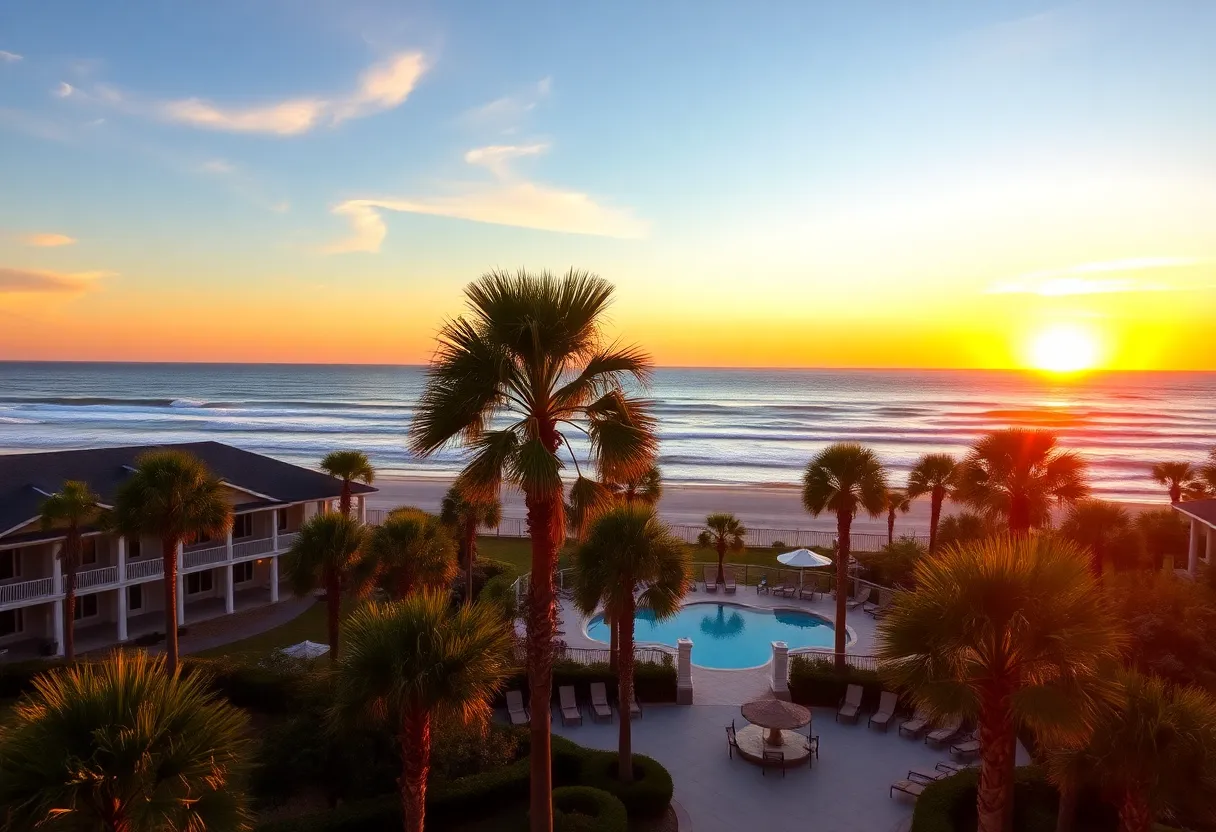 Luxury resort with ocean view in South Carolina