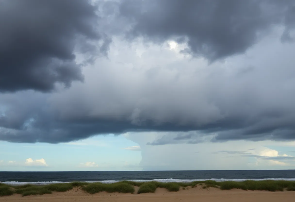 Coastal landscape of Hilton Head Island under stormy skies
