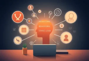 Illustration showing the influence of behavioral economics on digital marketing strategies.