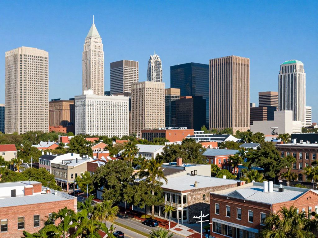 Charleston skyline representing economic growth and financial services