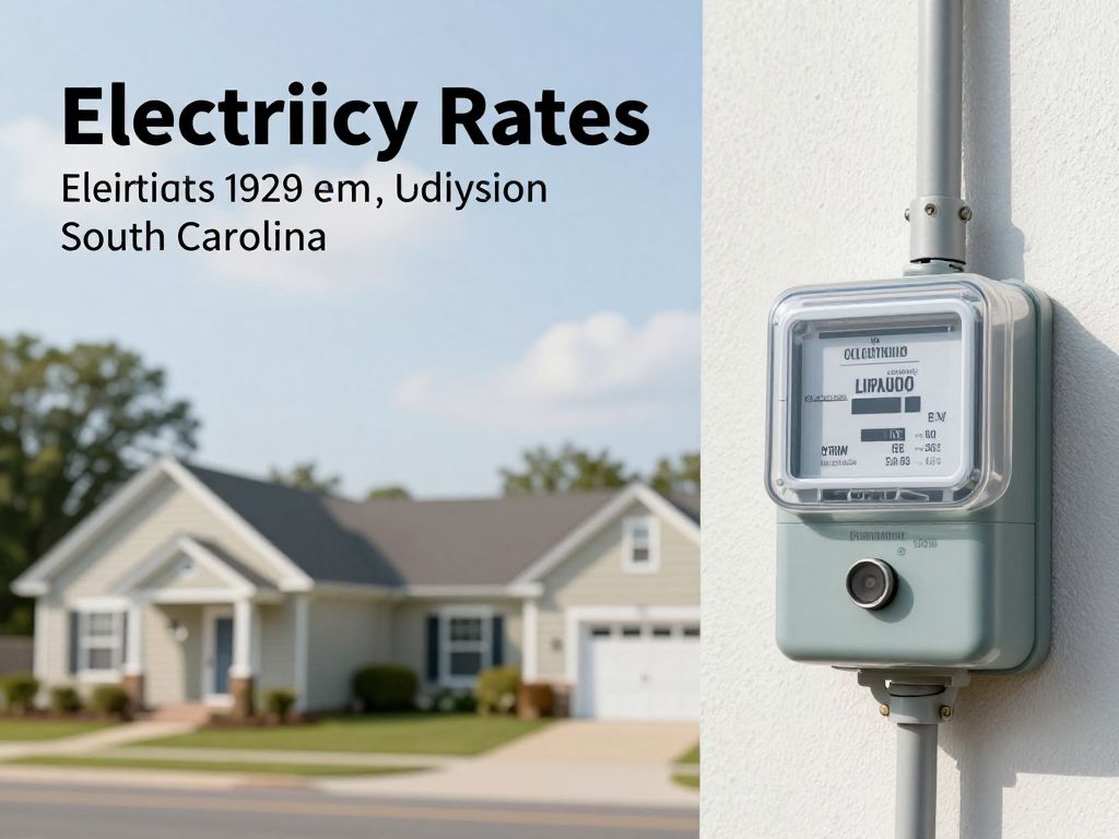 Illustration of electricity rates for South Carolina residents