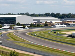 Historic Greenville Pickens Speedway with plans for redevelopment in the background.
