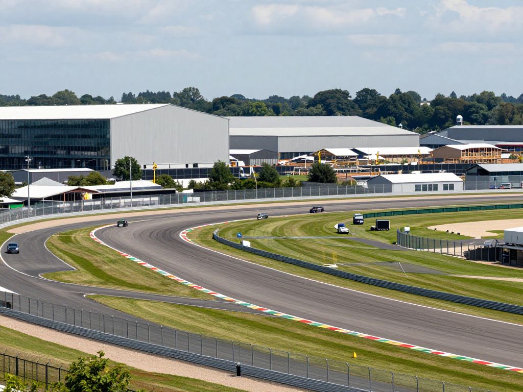 Historic Greenville Pickens Speedway with plans for redevelopment in the background.