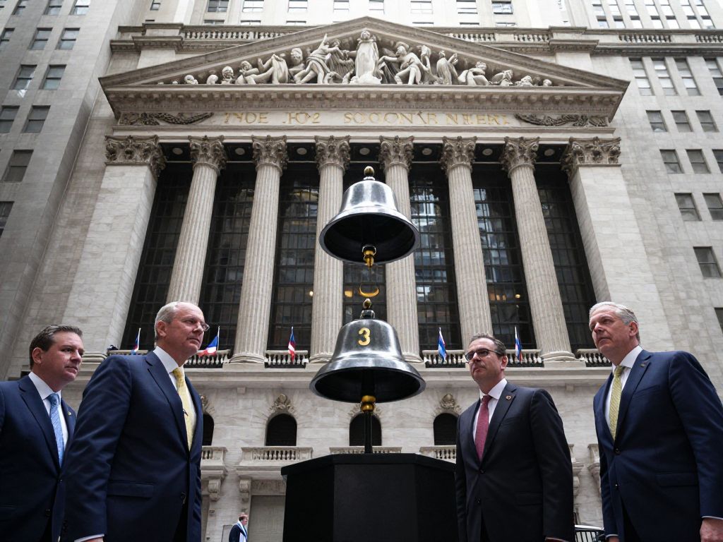 Representatives of Coastal States Bank ringing the opening bell at the NYSE