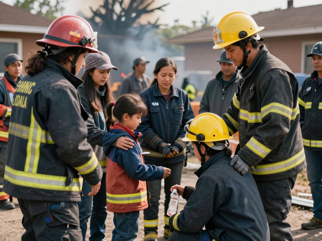 Residents of Hilton Head gather to assist those affected by a house fire.