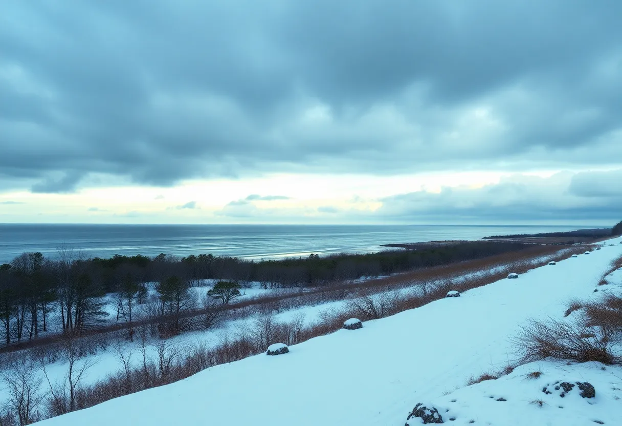 Icy conditions on Hilton Head Island during winter