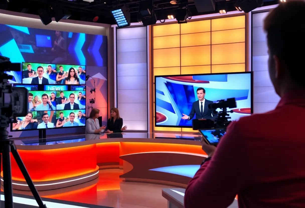 Professional live video setup engaging audience