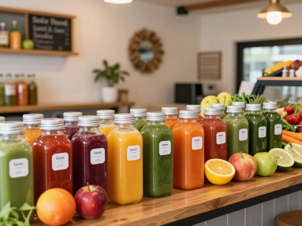 Interior of Well House Juice Bar with cold-pressed juices