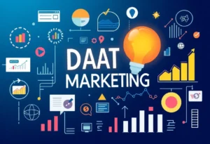 Illustration of data insights affecting digital marketing