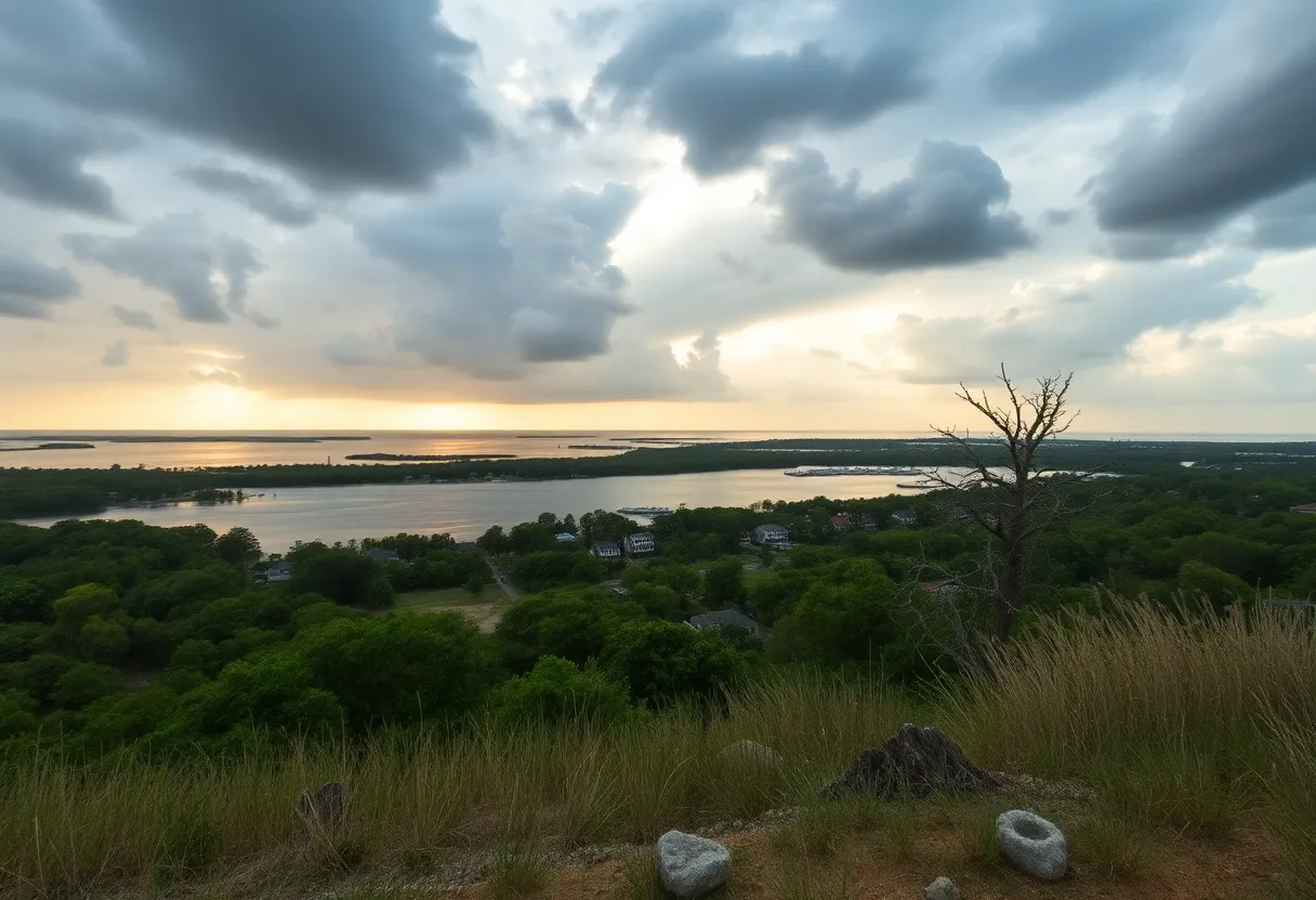 View of Hilton Head Island affected by unusual warm weather