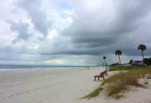 Cloudy skies over Hilton Head Island with a hint of rain