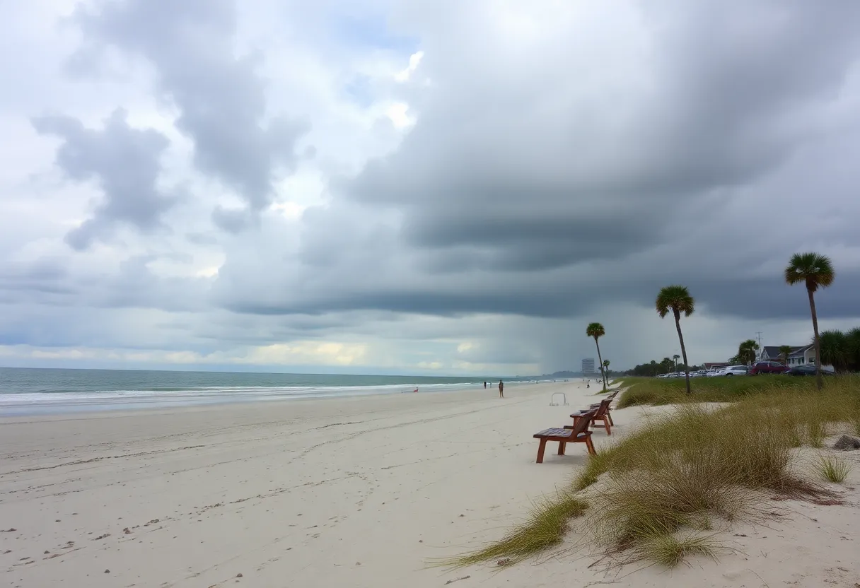 Cloudy skies over Hilton Head Island with a hint of rain