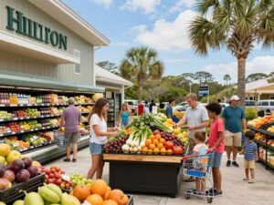 A vibrant Publix grocery store offering fresh produce and shopping convenience in Hilton Head.