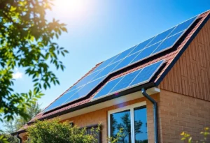Solar panels installed on a residential roof