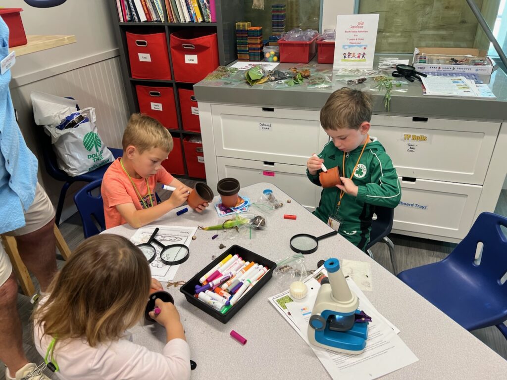 Hands-on exhibit space at The Sandbox