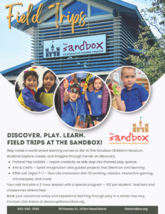 Field trip information graphic from The Sandbox