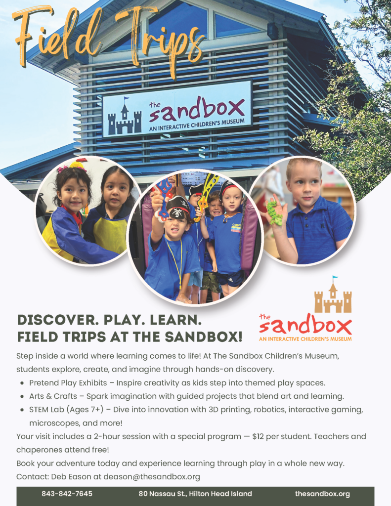 Field trip information graphic from The Sandbox