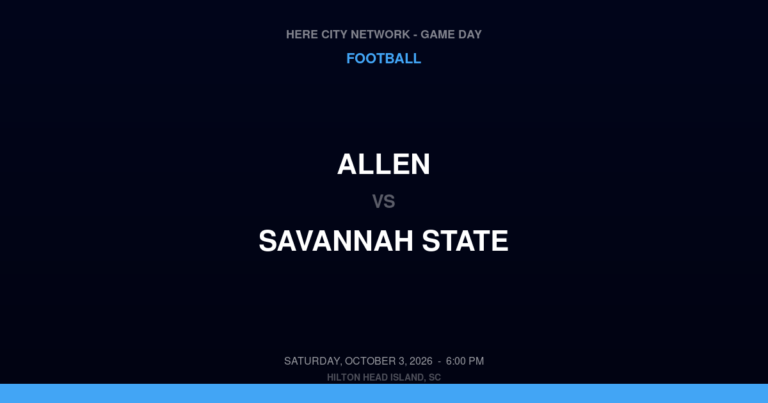 Allen vs. Savannah State — Football Game Day — Savannah, GA — Oct 3, 2026