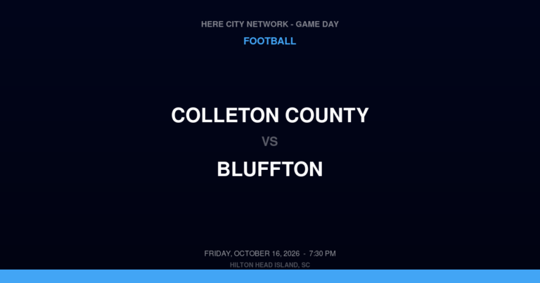 Colleton County vs. Bluffton — Football Game Day — Bluffton, SC — Oct 16, 2026