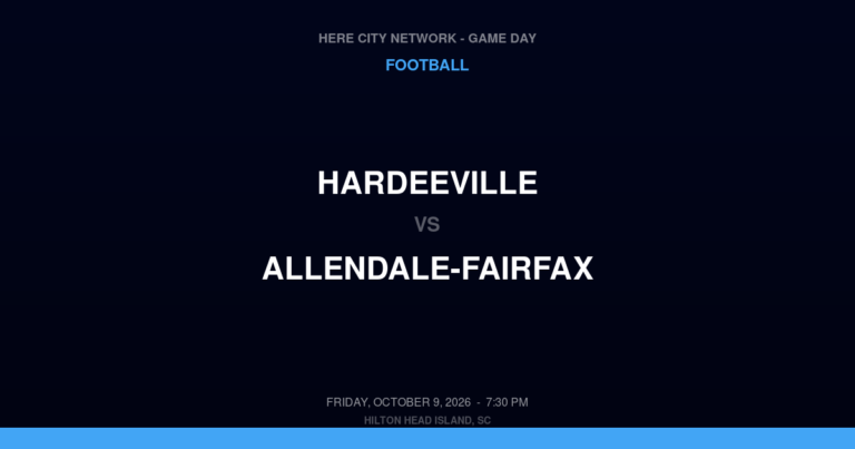 Hardeeville vs. Allendale-Fairfax — Football Game Day — Allendale, SC — Oct 9, 2026