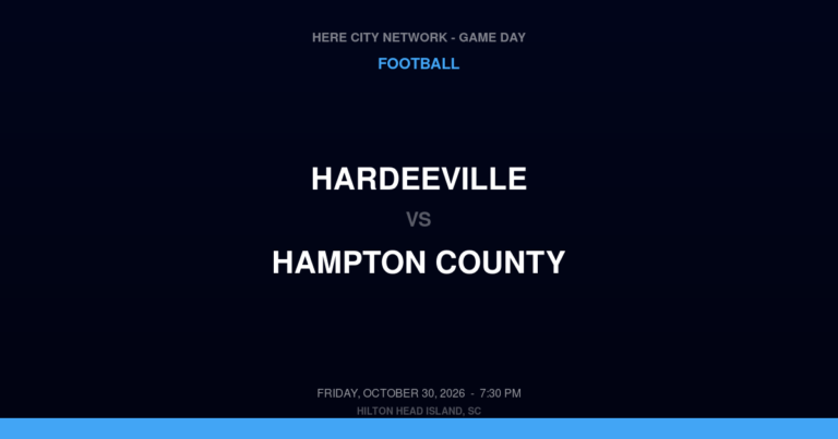 Hardeeville vs. Hampton County — Football Game Day — Varnville, SC — Oct 30, 2026