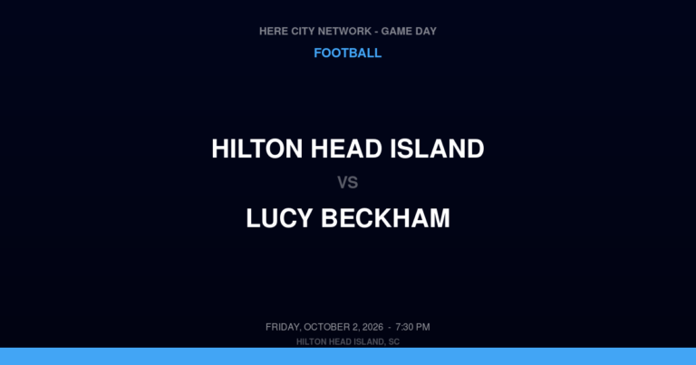 Hilton Head Island vs. Lucy Beckham — Football Game Day — Mount Pleasant, SC — Oct 2, 2026