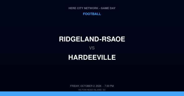 Ridgeland-RSAOE vs. Hardeeville — Football Game Day — Hardeeville, SC — Oct 2, 2026