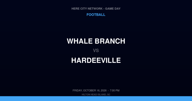 Whale Branch vs. Hardeeville — Football Game Day — Hardeeville, SC — Oct 16, 2026